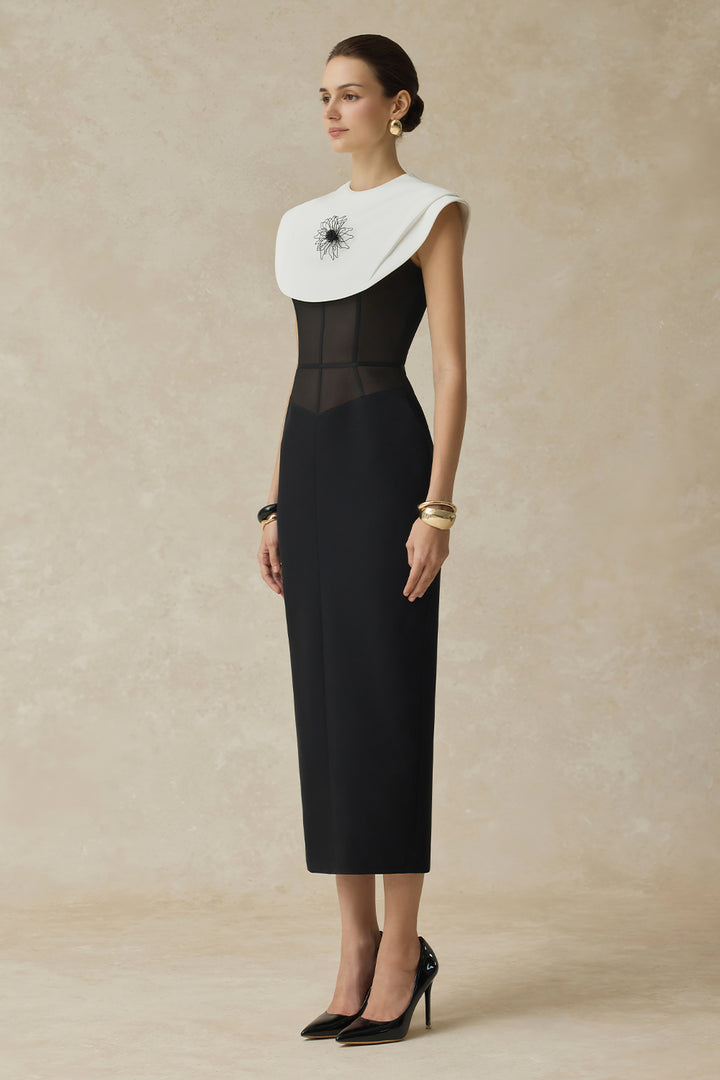 Lani Pencil Cap Sleeves Midi Dress - MEAN BLVD