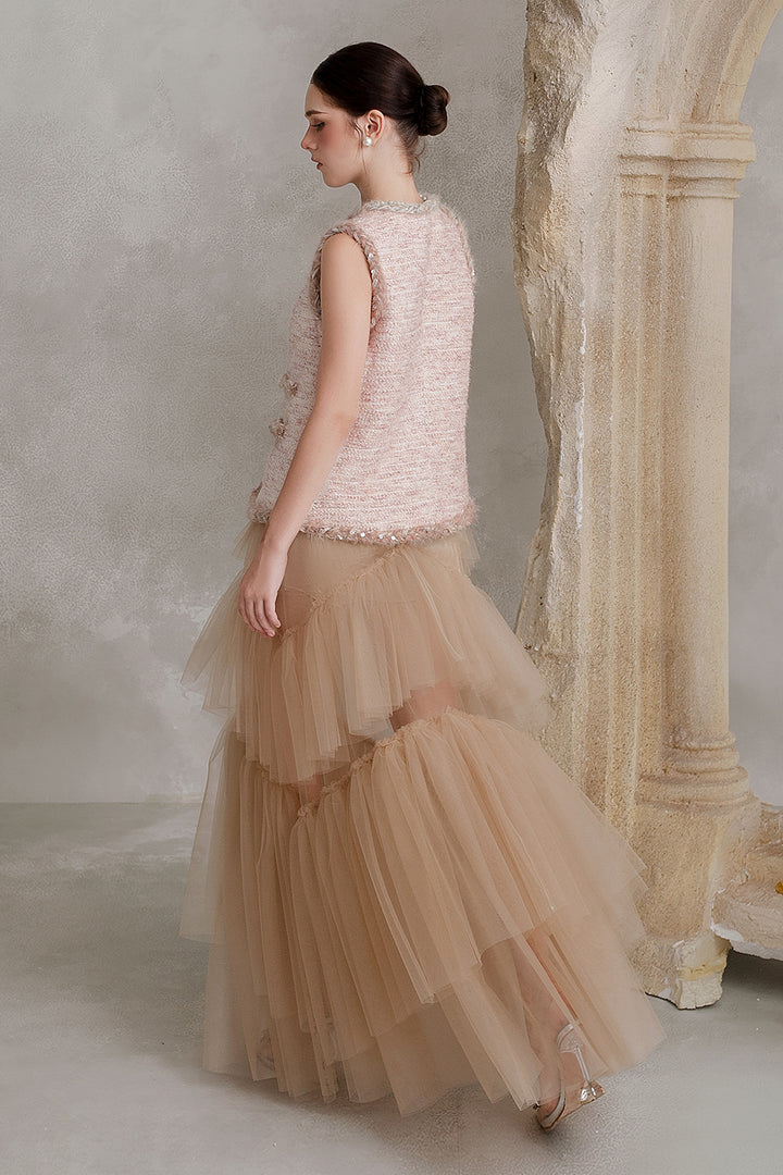 Lanya Trapezoid Gathering Skirt - MEAN BLVD