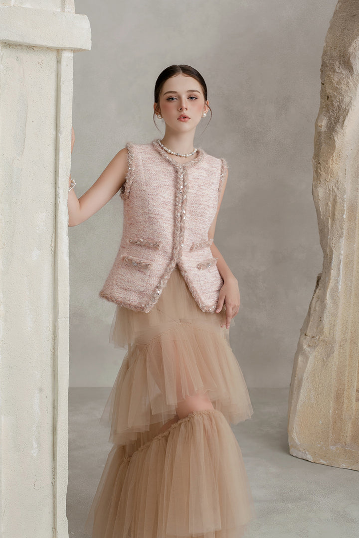 Lanya Trapezoid Gathering Skirt - MEAN BLVD