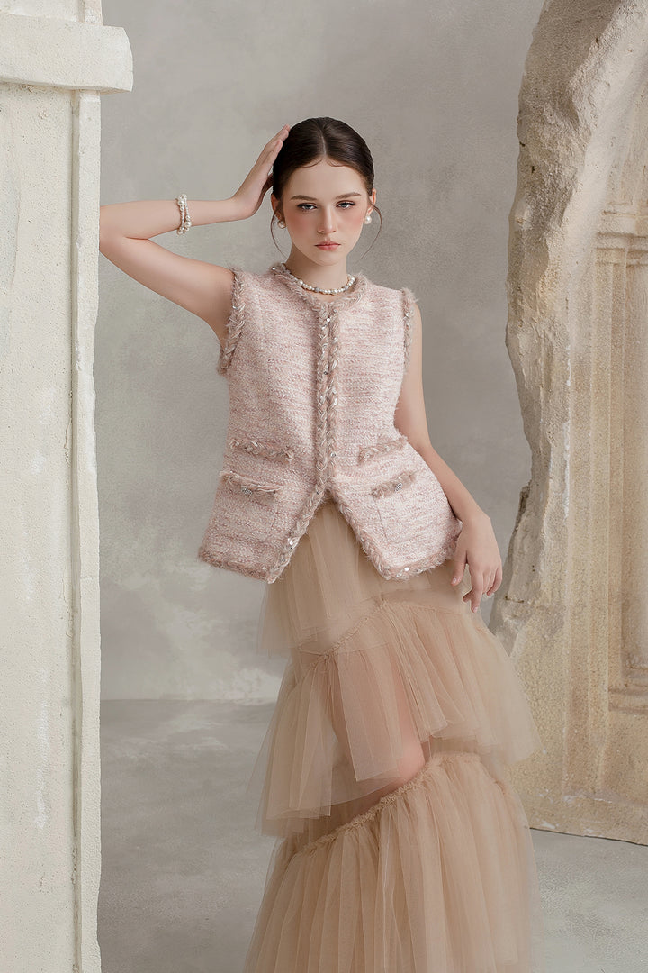 Lanya Trapezoid Gathering Skirt - MEAN BLVD