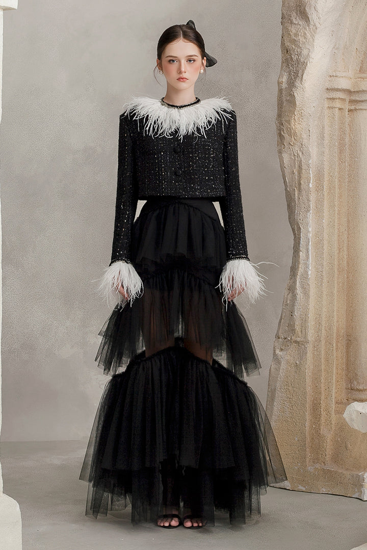 Lanya Trapezoid Gathering Skirt - MEAN BLVD