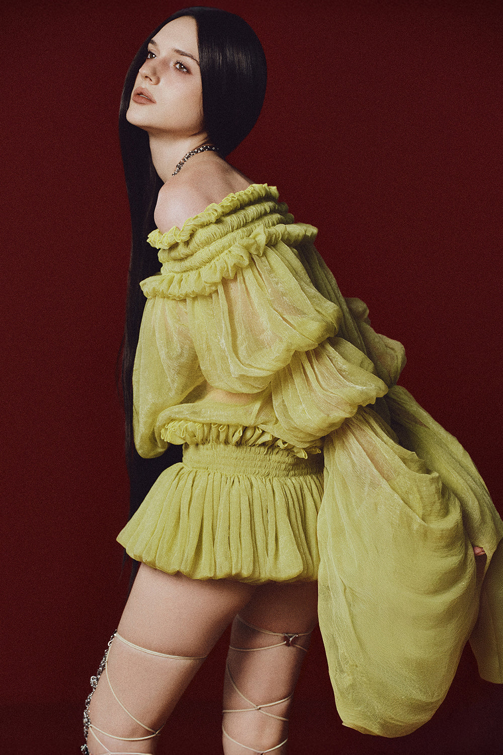 Larksong Off-Shoulder Ruffle Mini Dress - MEAN BLVD