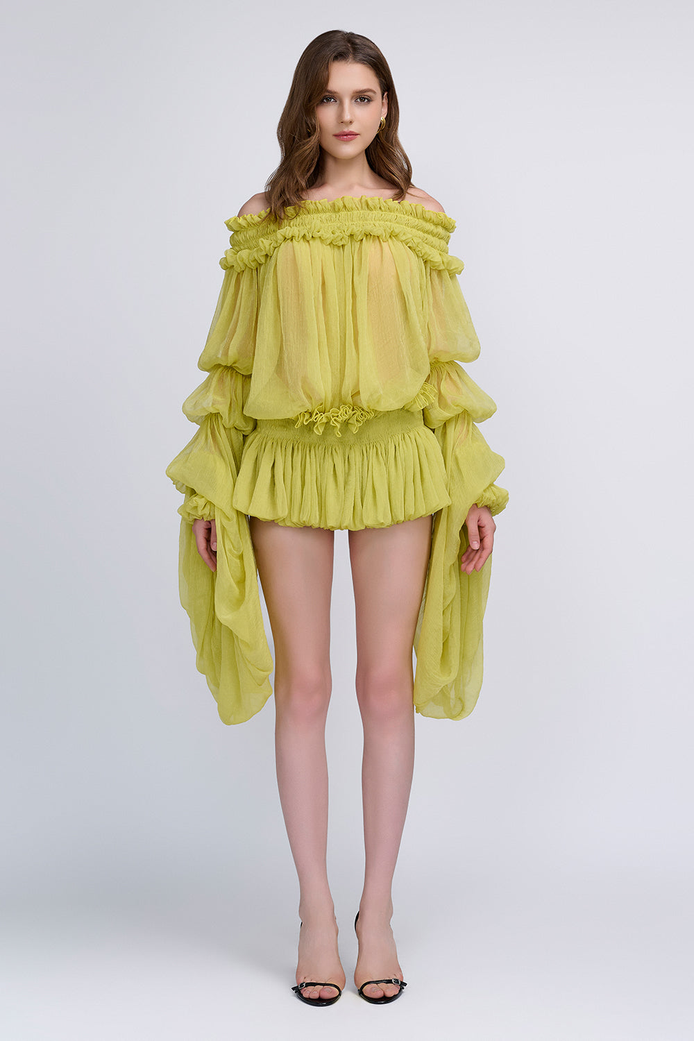 Larksong Off-Shoulder Ruffle Mini Dress - MEAN BLVD