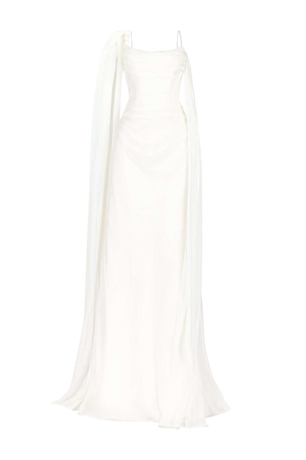 Larmes Sheath Draped Maxi Dress - MEAN BLVD