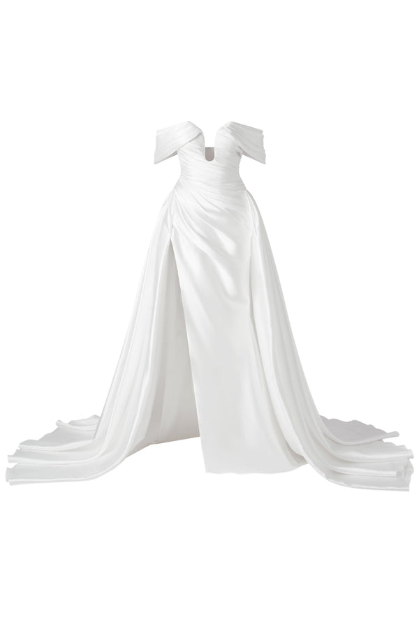 Lauryn Sweetheart Draped Maxi Dress - MEAN BLVD