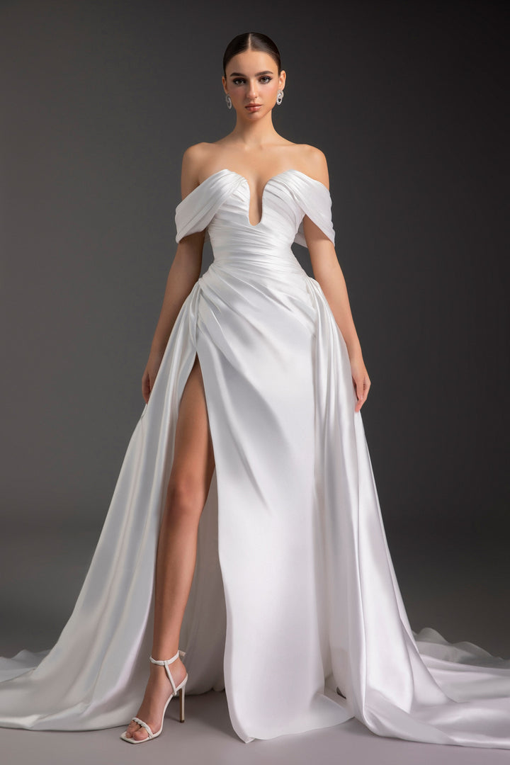 Lauryn Sweetheart Draped Maxi Dress - MEAN BLVD