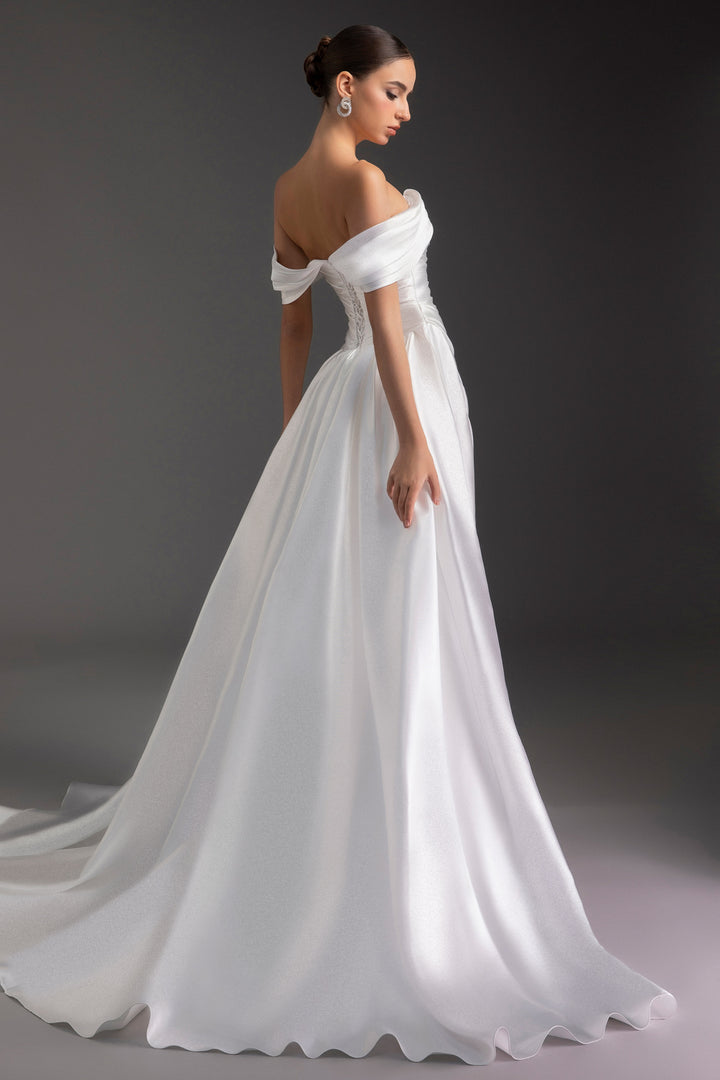 Lauryn Sweetheart Draped Maxi Dress - MEAN BLVD