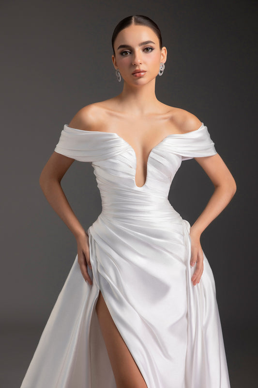 Lauryn Sweetheart Draped Maxi Dress - MEAN BLVD