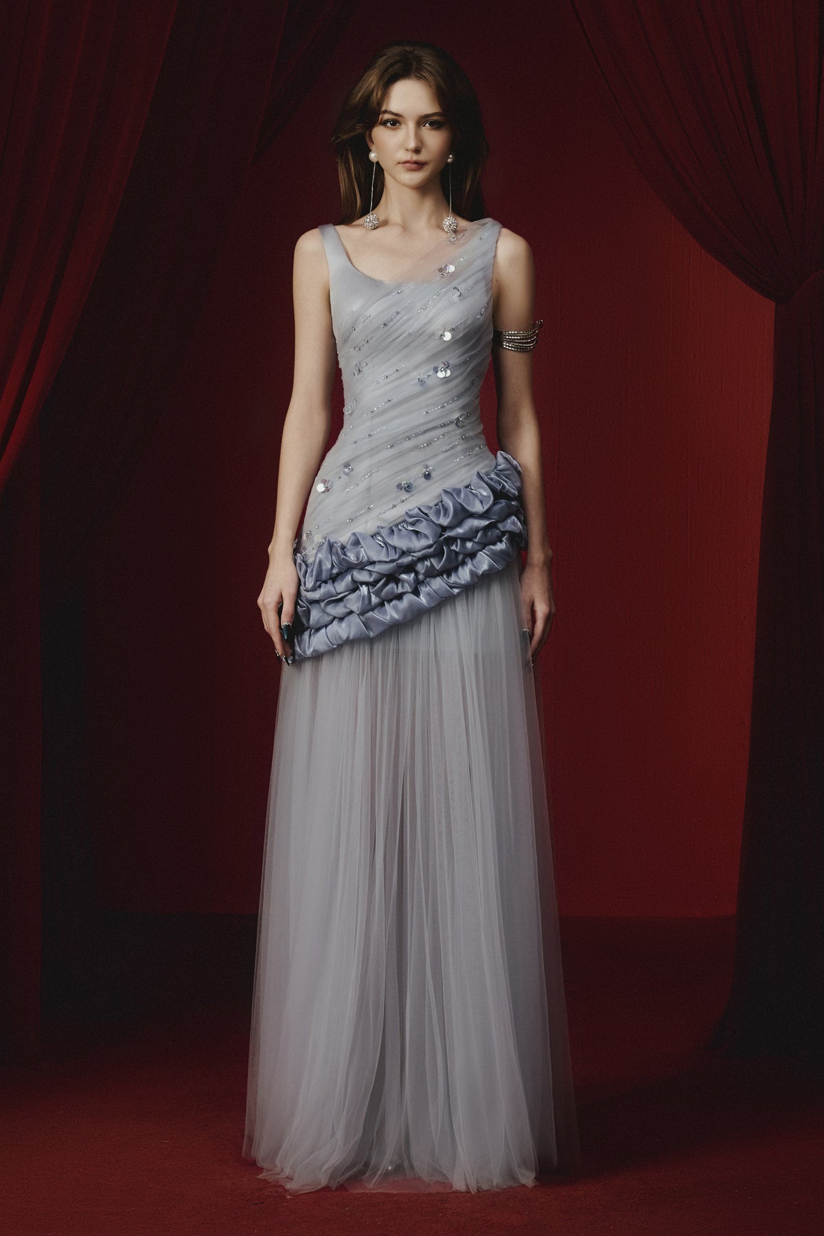 Lavish Asymmetric Maxi Dress - MEAN BLVD