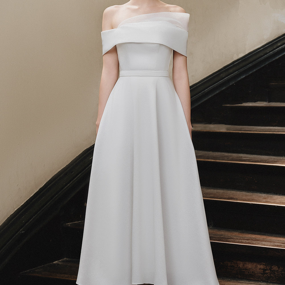 Lazina Off-Shoulder Midi Dress - MEAN BLVD