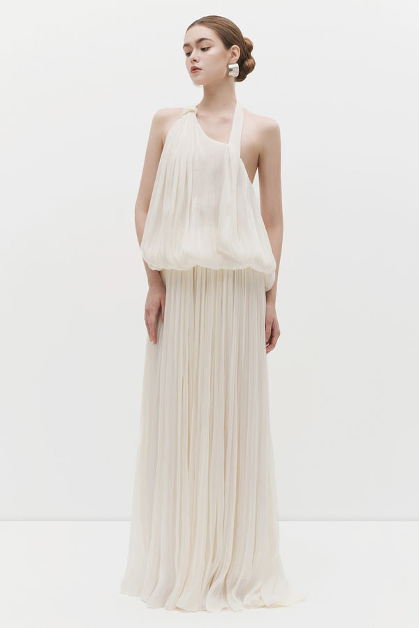 Lealia Bubble Pleated Maxi Dress - MEAN BLVD