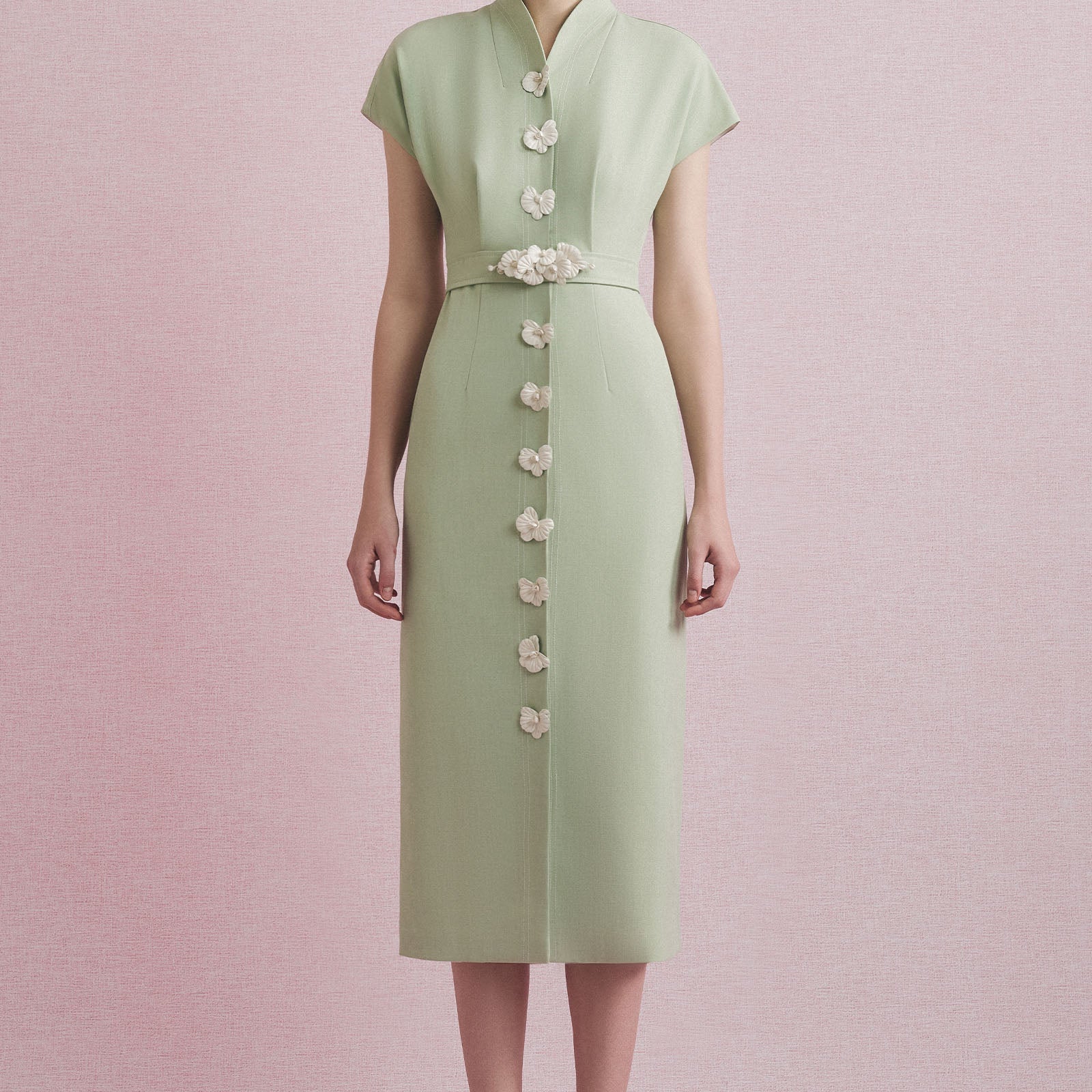 Lealin Mandarin Midi Dress - MEAN BLVD