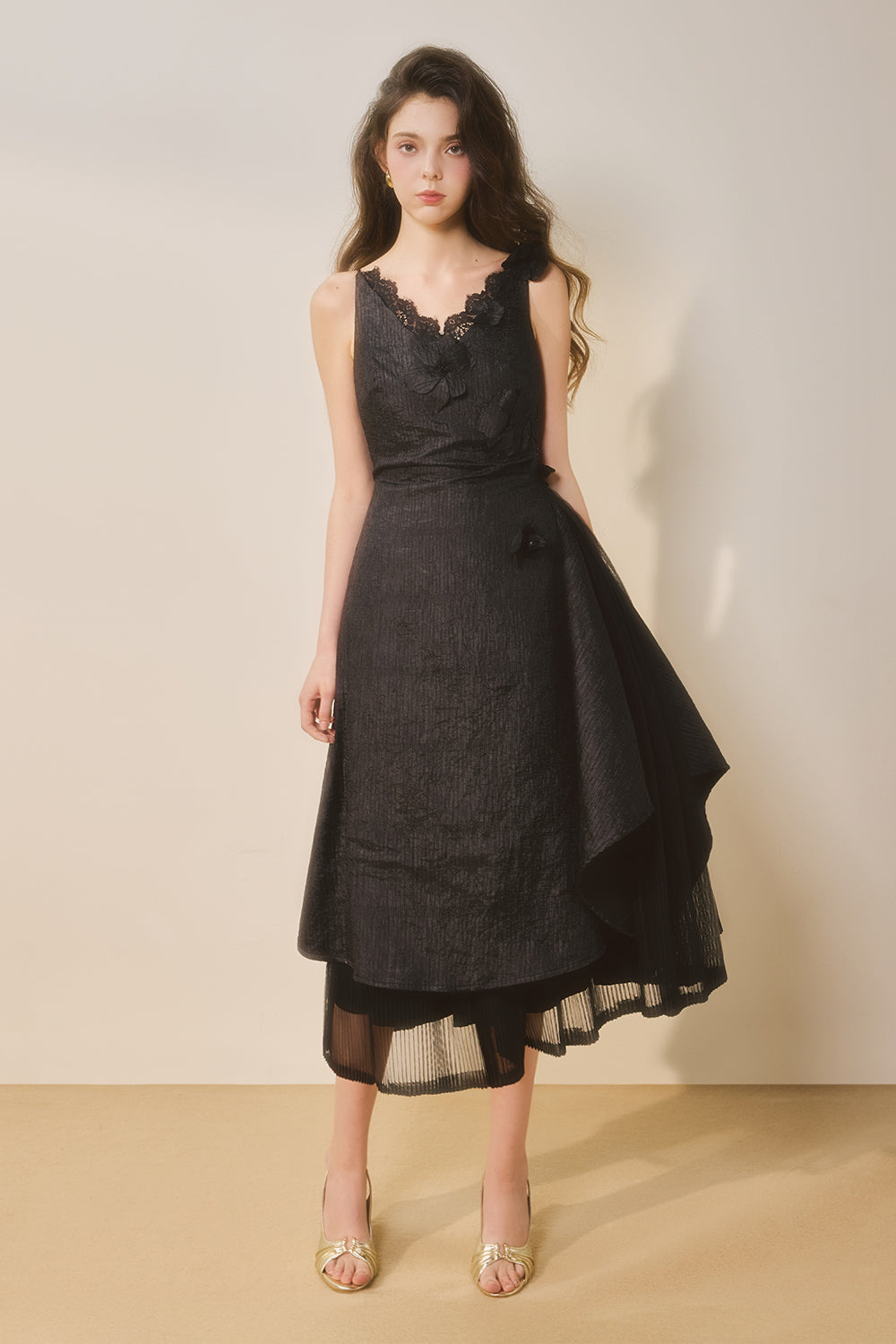 Leni Draped Midi Dress - MEAN BLVD