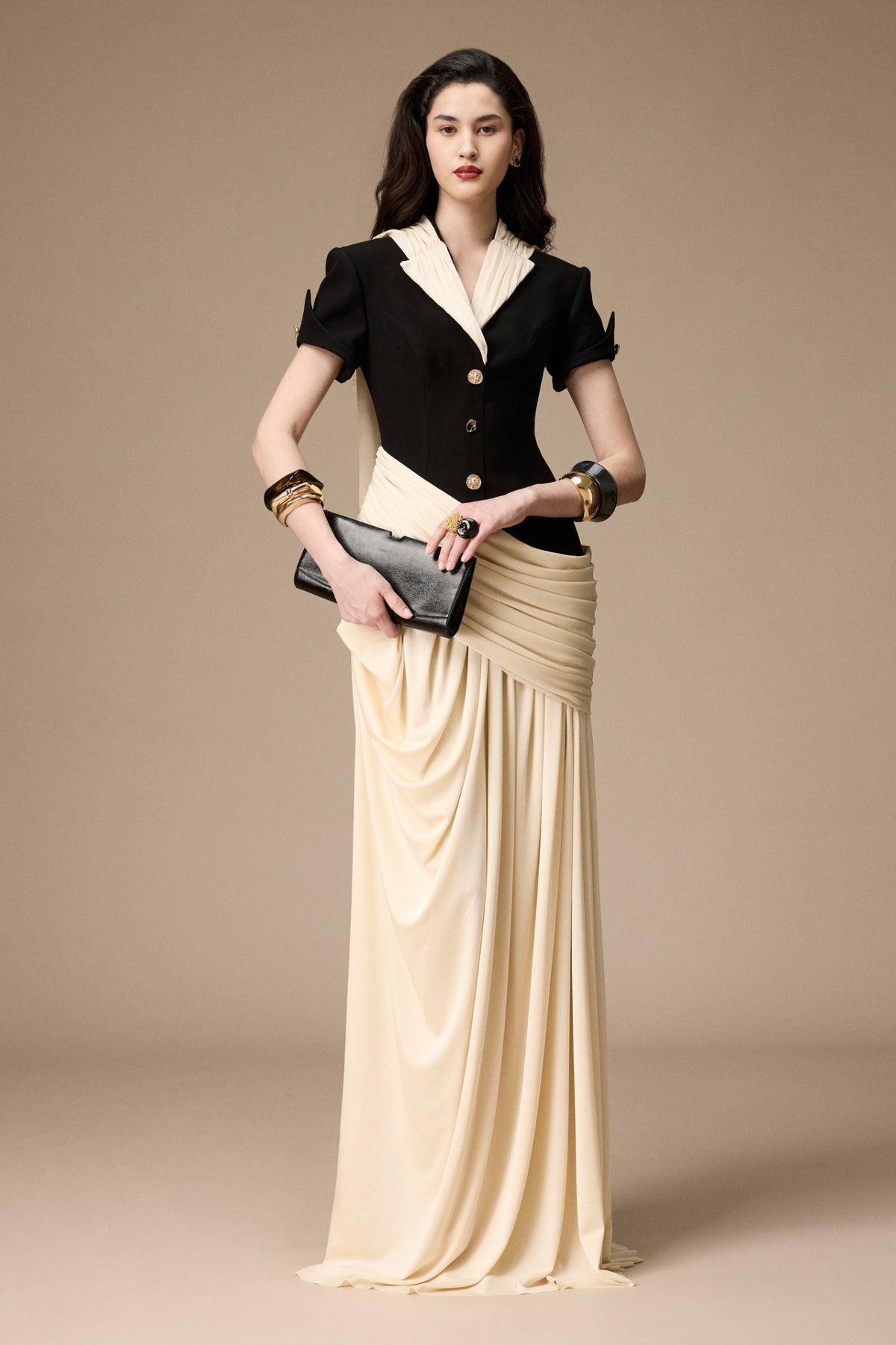 Lepic Ruched Maxi Dress - MEAN BLVD