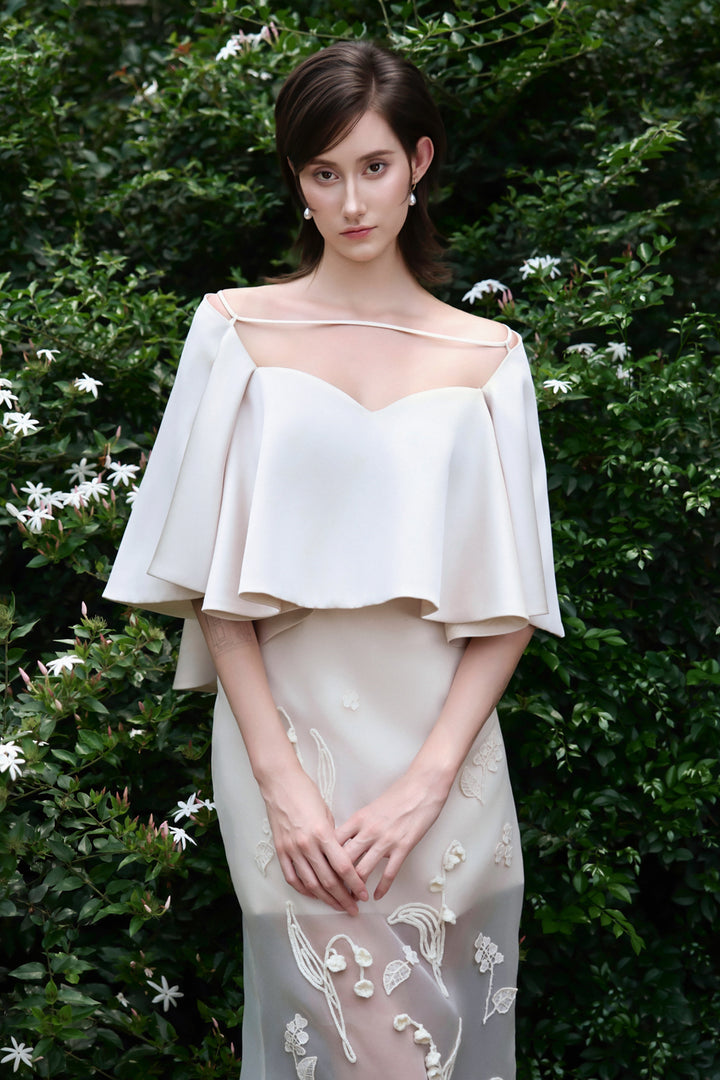 Lily Off-Shoulder Applique Maxi Dress - MEAN BLVD