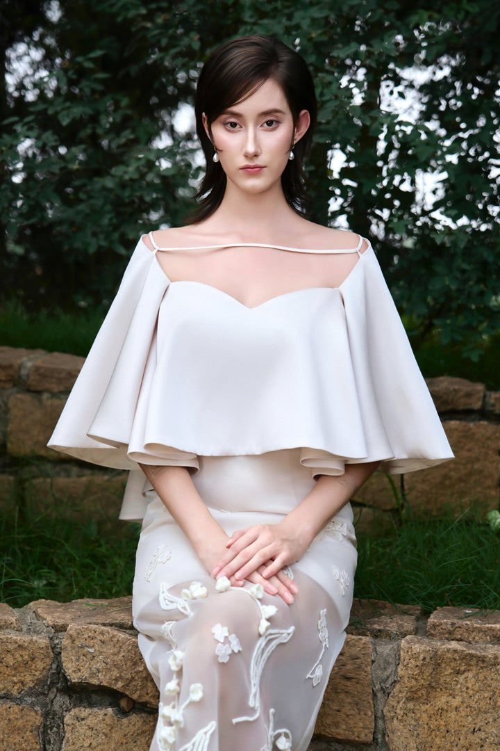 Lily Off-Shoulder Applique Maxi Dress - MEAN BLVD