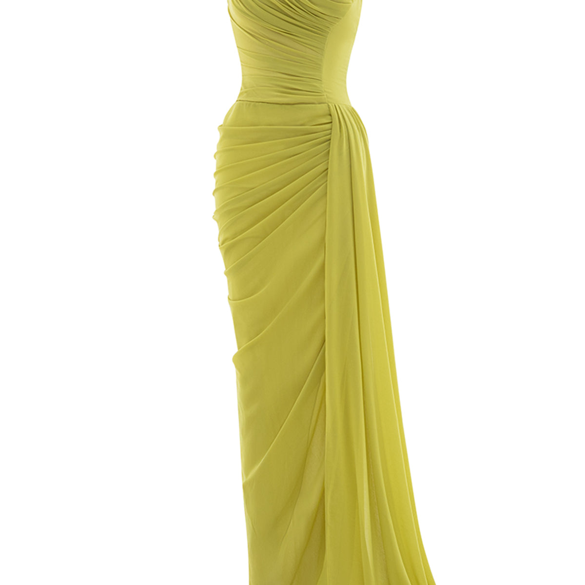 Lime Draped Maxi Dress - MEAN BLVD