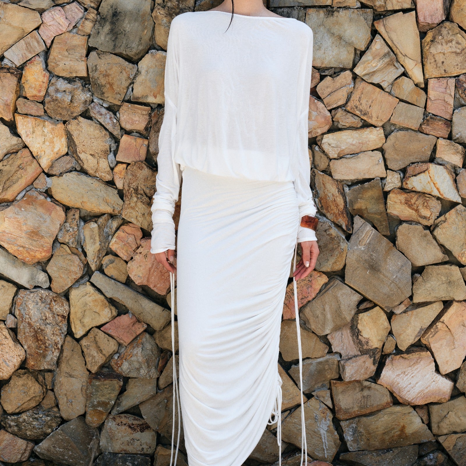 Liminal Ruched Midi Dress - MEAN BLVD