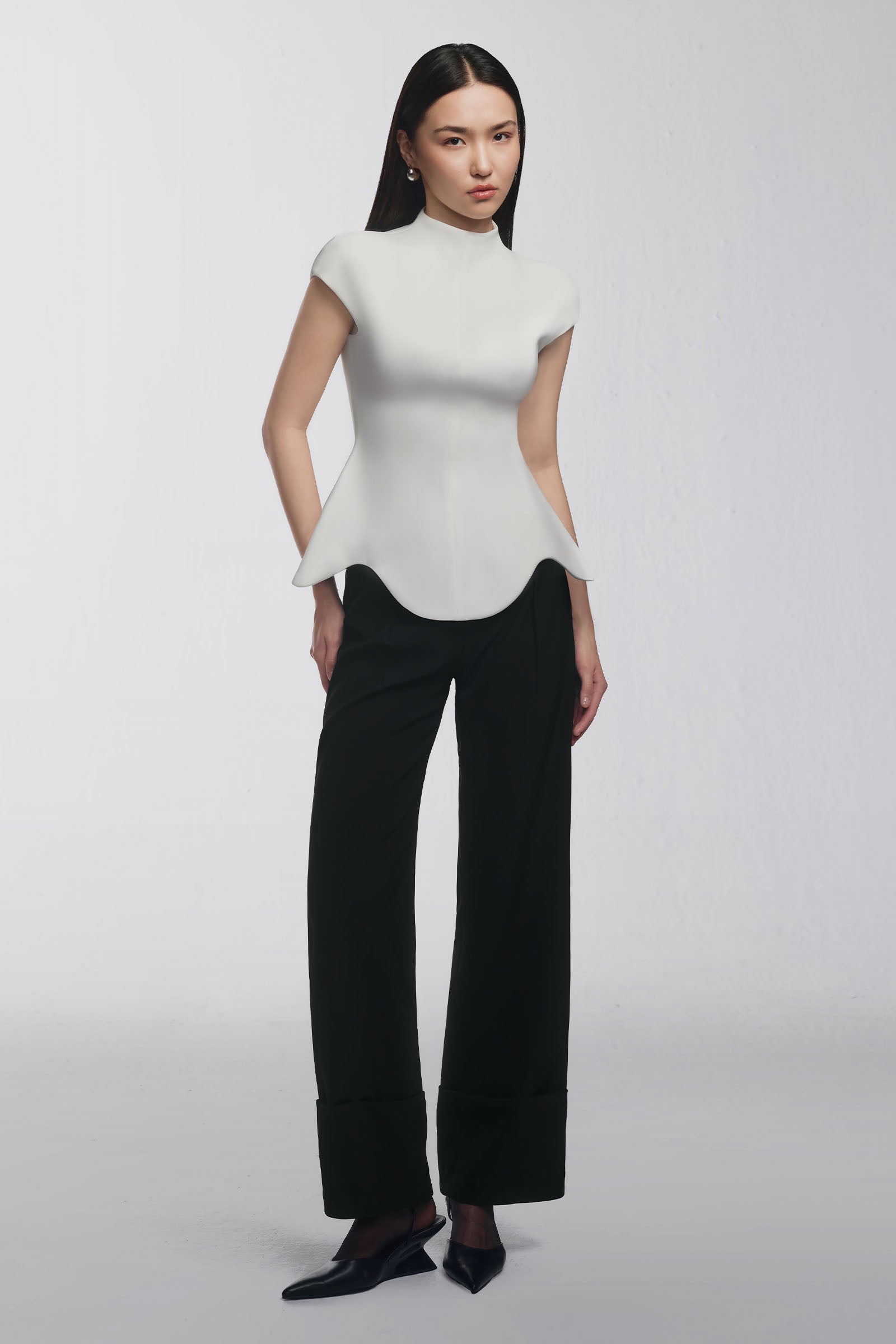 Linéa High Neck Spandex Top - MEAN BLVD