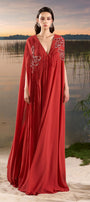 Linnea Cape Sleeve Maxi Dress - MEAN BLVD