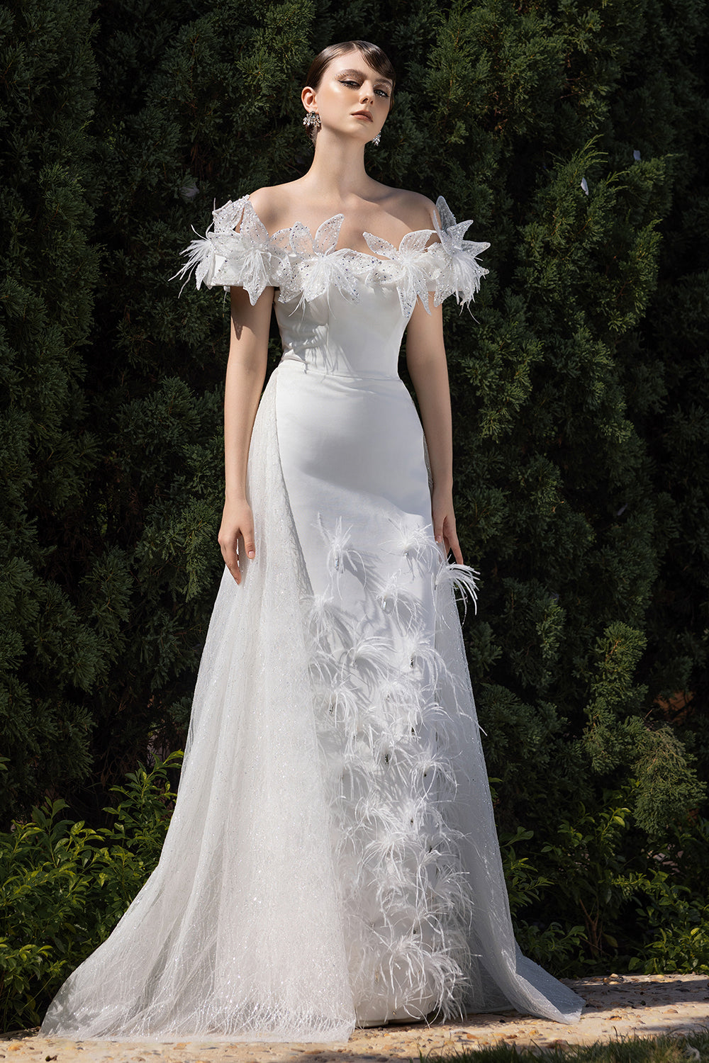 Linnea Feather Maxi Dress - MEAN BLVD