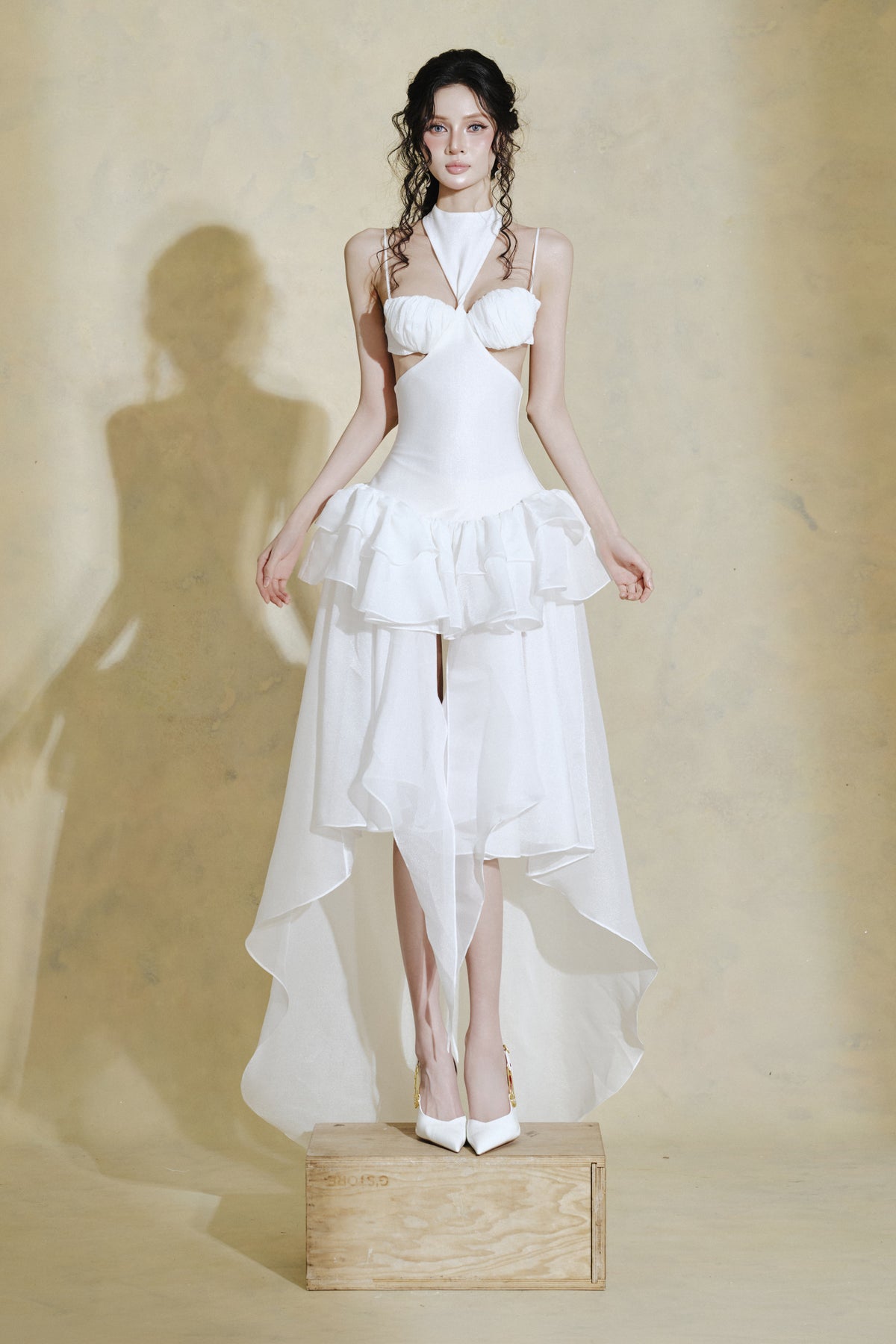 Liora Asymmetric Midi Dress - MEAN BLVD
