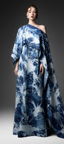Lisière Asymmetric Neck Maxi Dress - MEAN BLVD