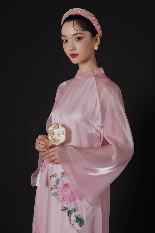 Diep Chi Straight Embroidery Ao Dai Set
