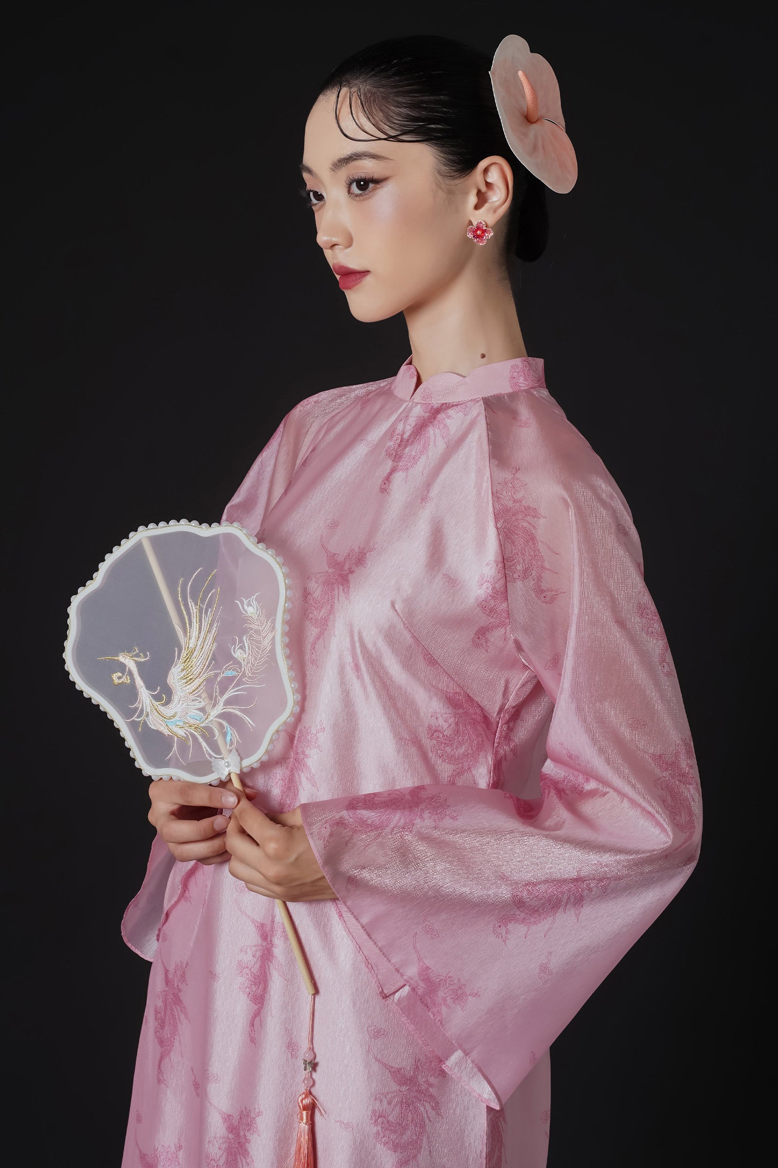 Thy Loan Straight Mandarin Ao Dai Set