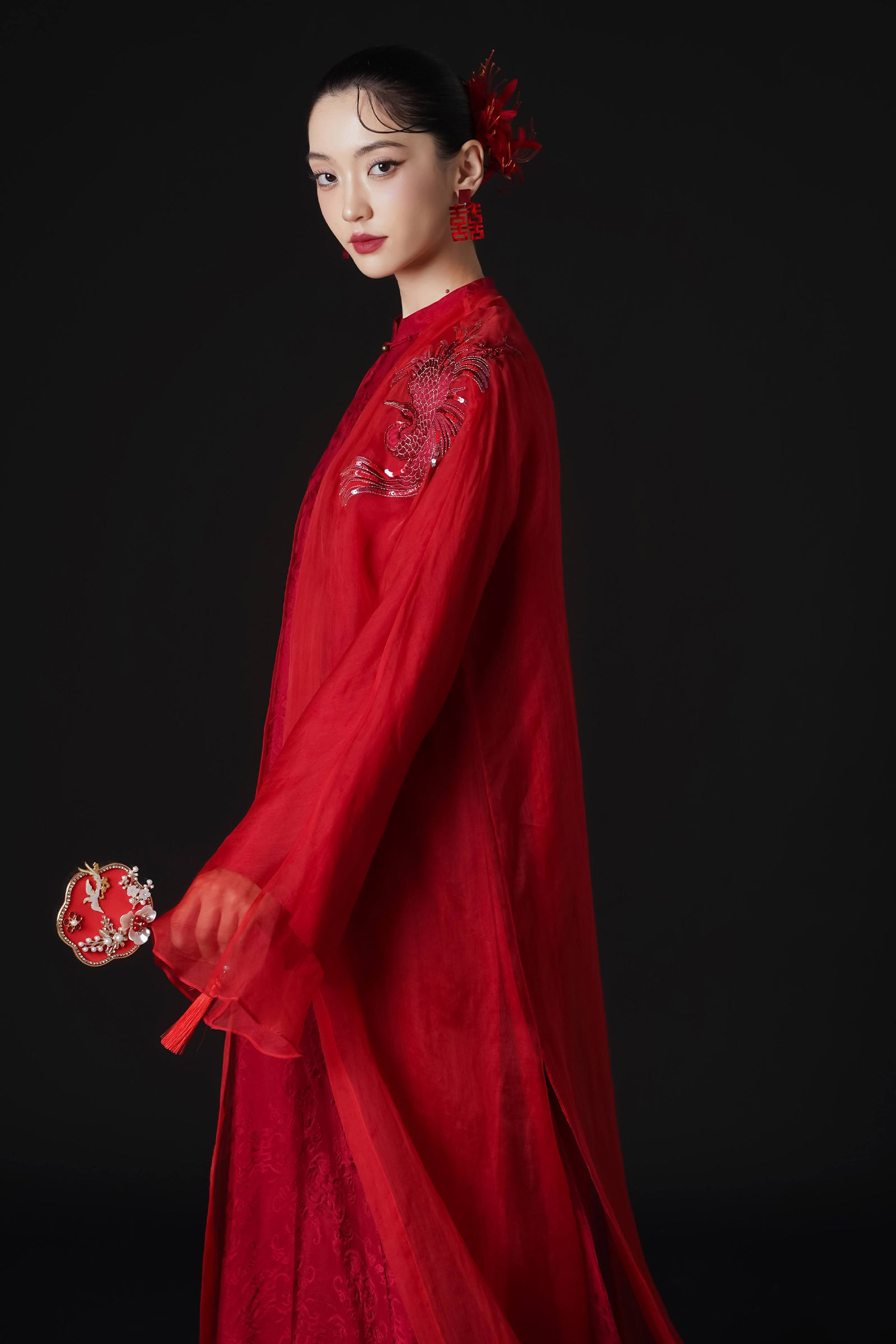 Hy Loan Straight Silk Ao Dai Set