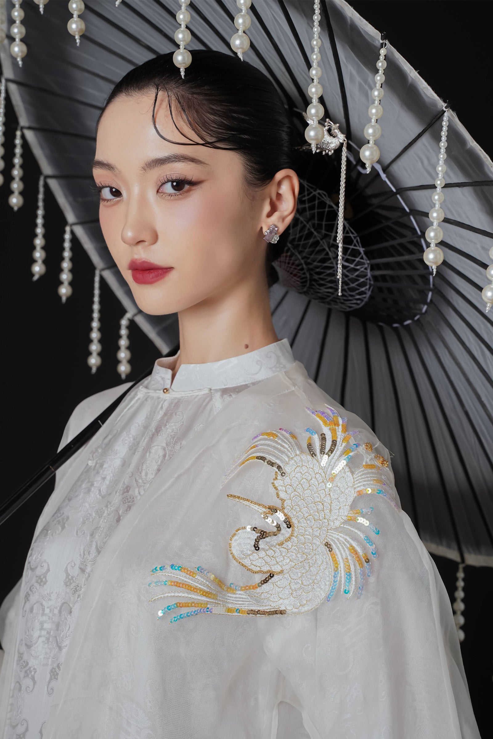 Hy Loan Straight Silk Ao Dai Set