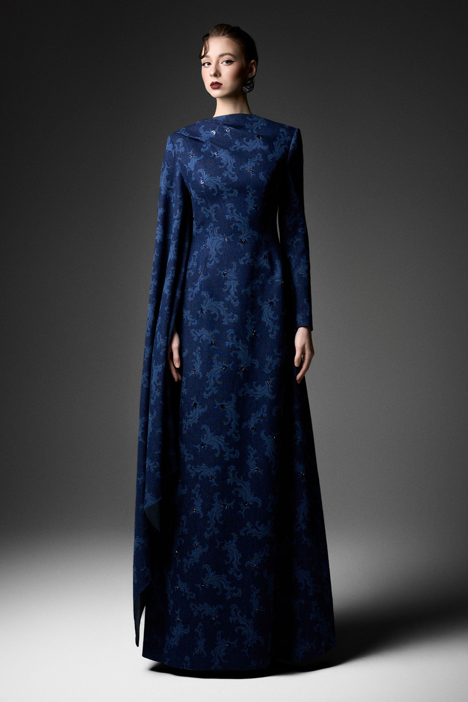 Lointain Cape Sleeve Maxi Dress - MEAN BLVD