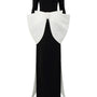 Cameron Sheath Bow Tie Crepe Floor Length Dress