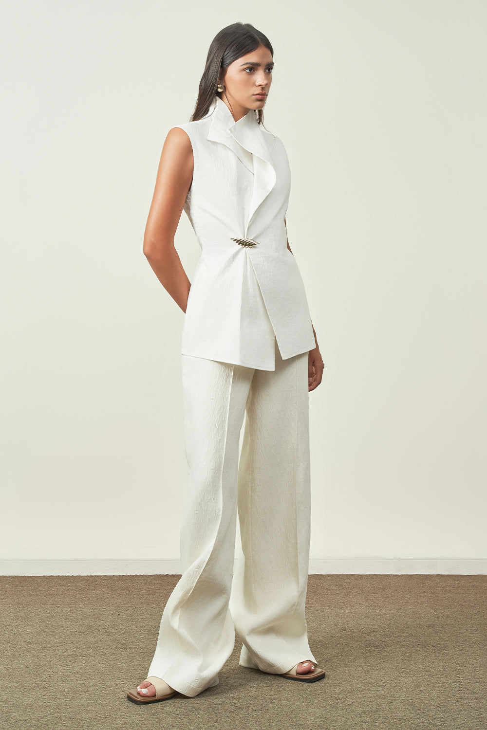 Anh Ngoc Sheath Crossover Chenille Top