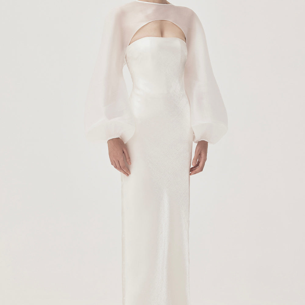 So Cropped See-Through Organza Top