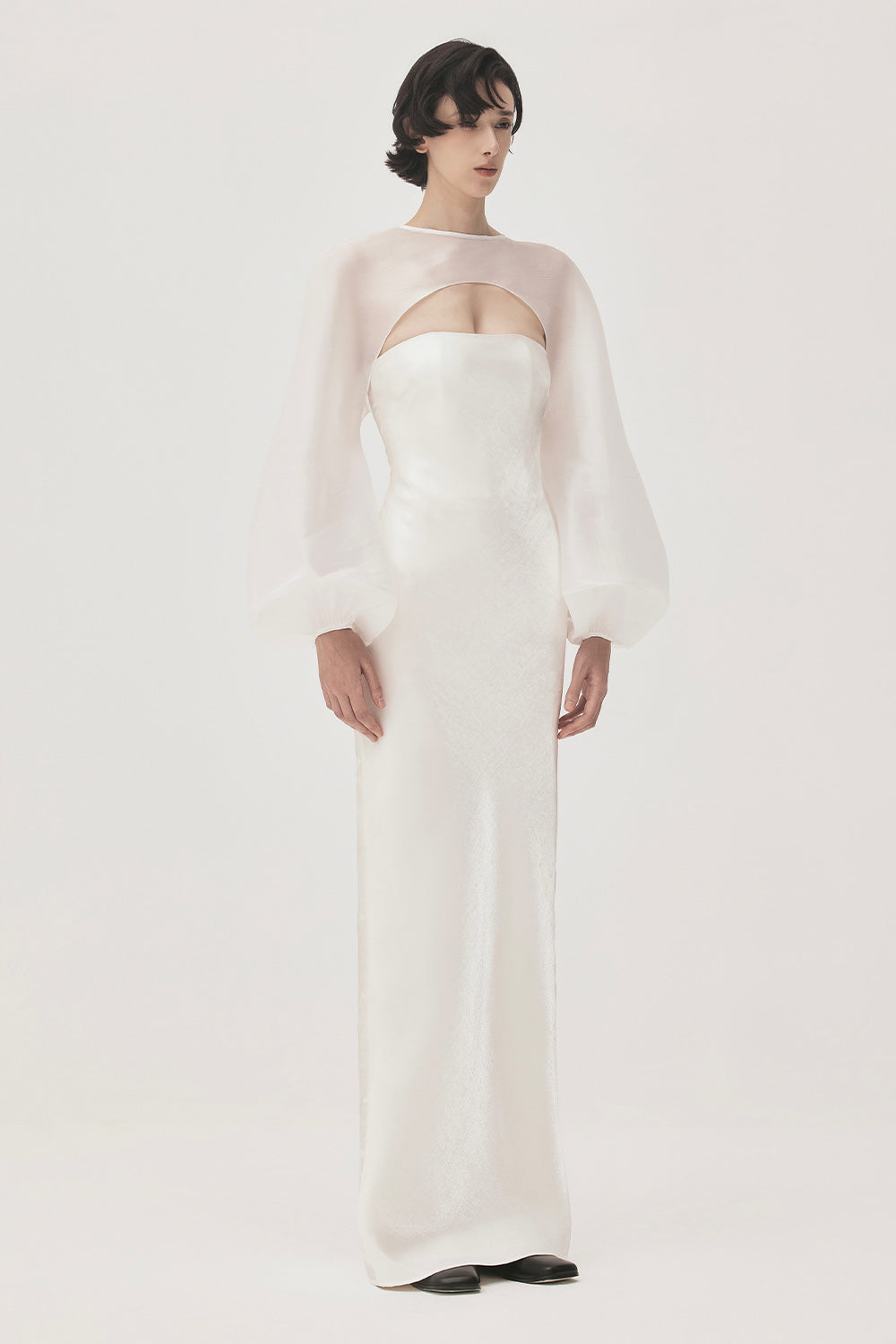 So Cropped See-Through Organza Top