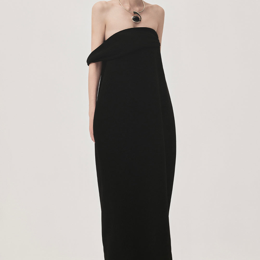 Nhung Cocoon Off-Shoulder Velvet Maxi Dress