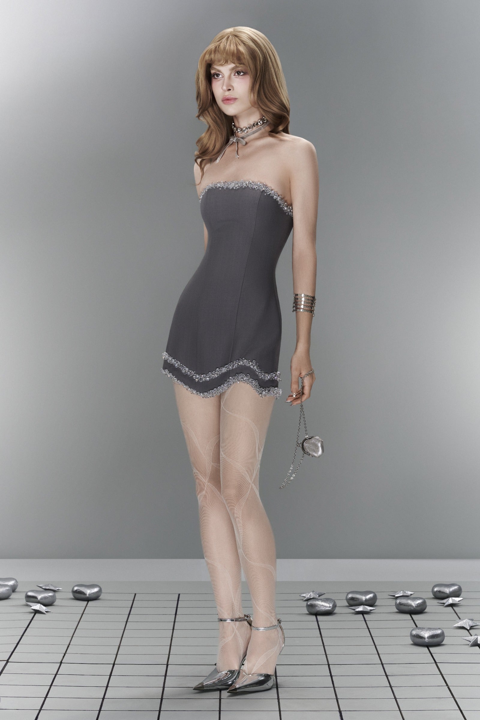 Trace Bodycon Mini Dress