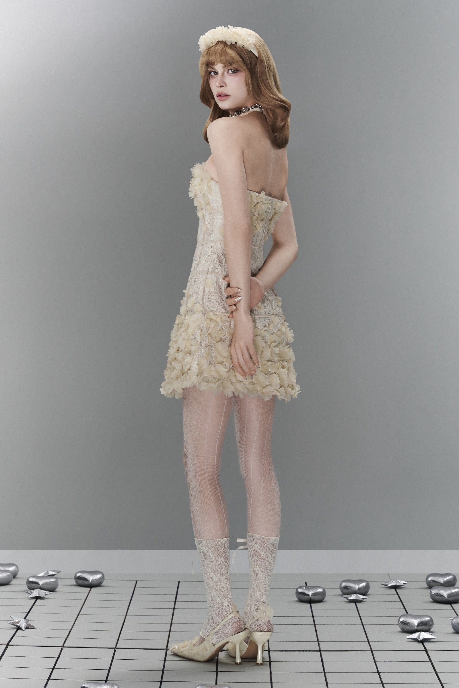 Ivora Applique Mini Dress