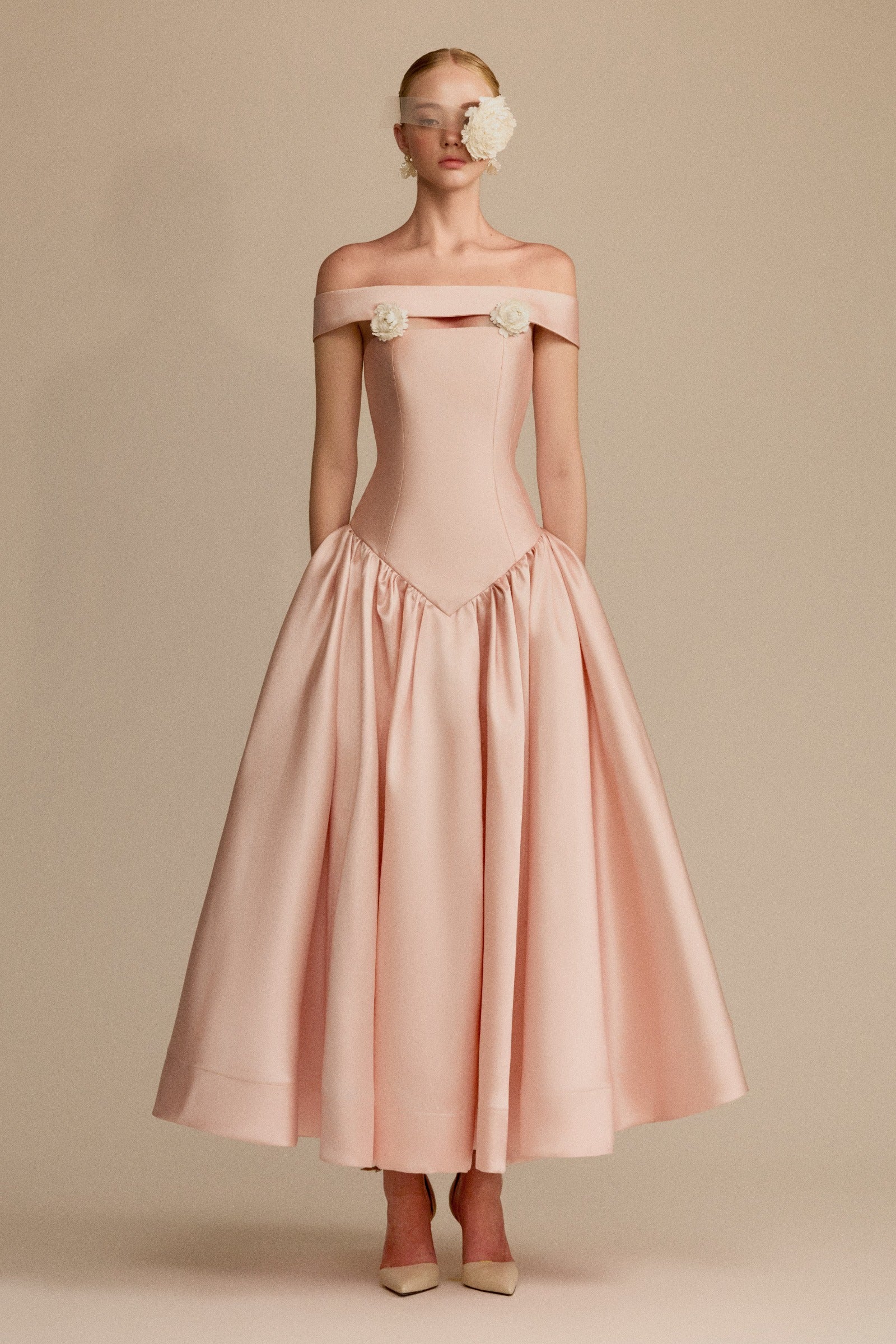 Lucent Off-Shoulder Maxi Dress - MEAN BLVD