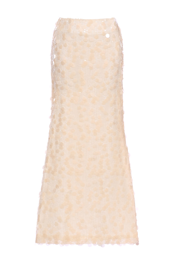 Lucy Straight High Waist Sequin Ankle Length Skirt