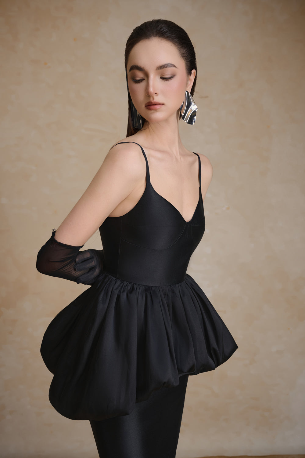 Lullaby Peplum Gathering Maxi Dress - MEAN BLVD