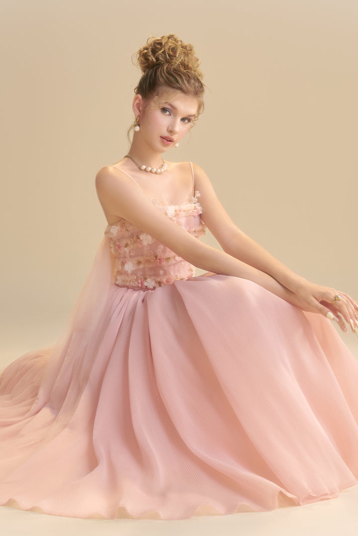 Lullaby Square Neck Applique Midi Dress - MEAN BLVD