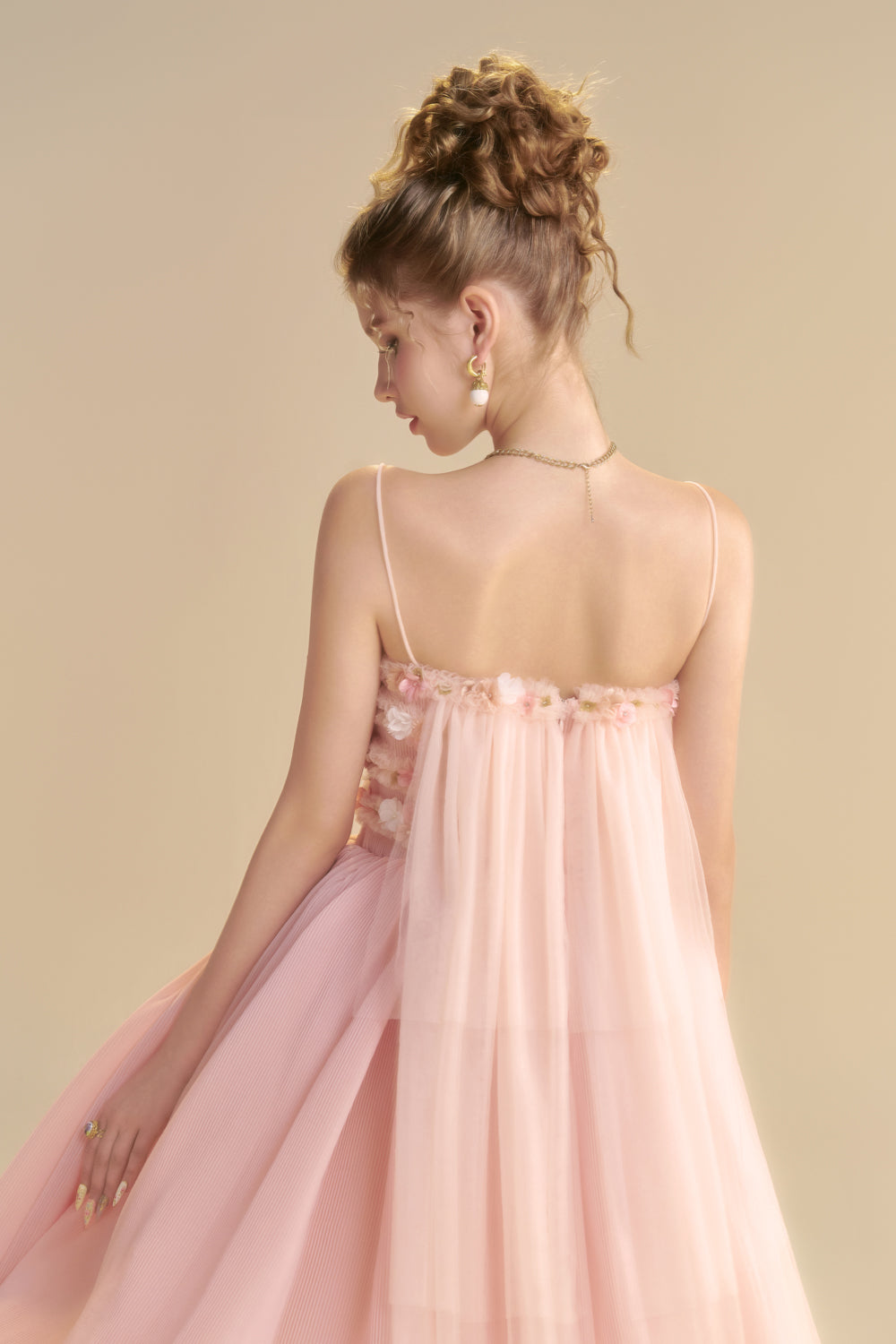 Lullaby Square Neck Applique Midi Dress - MEAN BLVD