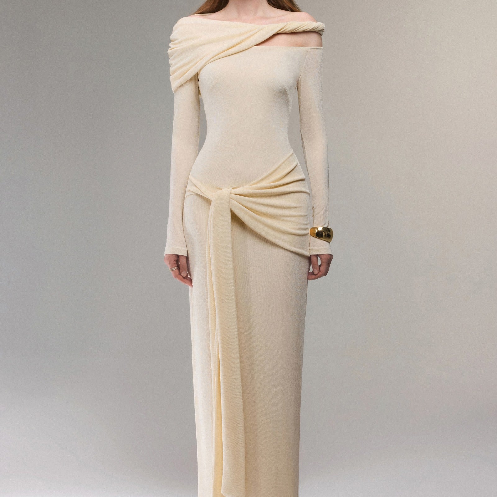 Lumière Draped Maxi Dress - MEAN BLVD