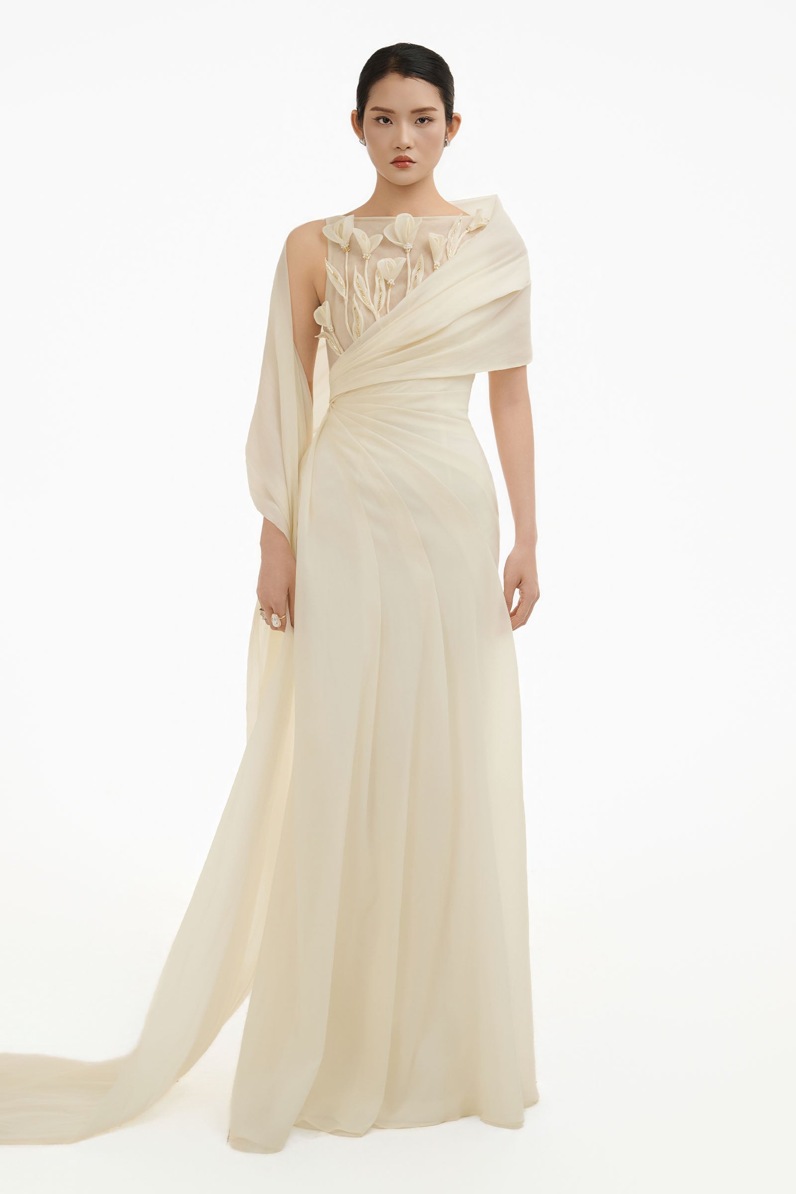 Lumina Draped Maxi Dress - MEAN BLVD