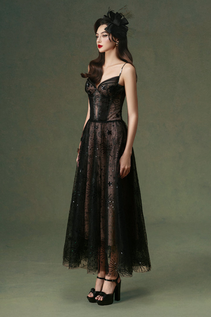 Luminous Sweetheart Sequin Midi Dress - MEAN BLVD