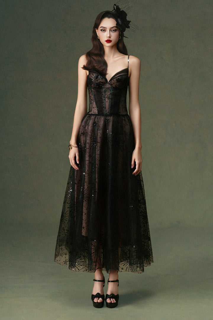 Luminous Sweetheart Sequin Midi Dress - MEAN BLVD