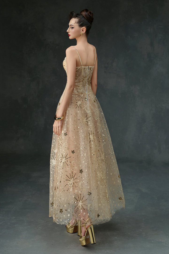 Luminous Sweetheart Sequin Midi Dress - MEAN BLVD