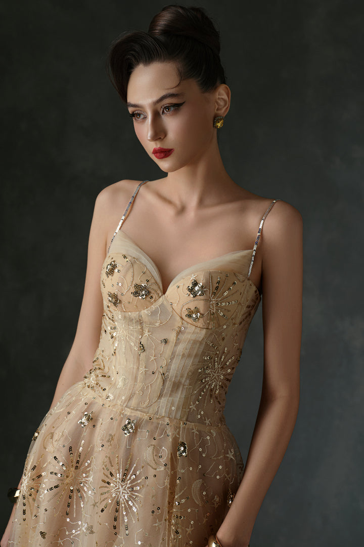 Luminous Sweetheart Sequin Midi Dress - MEAN BLVD